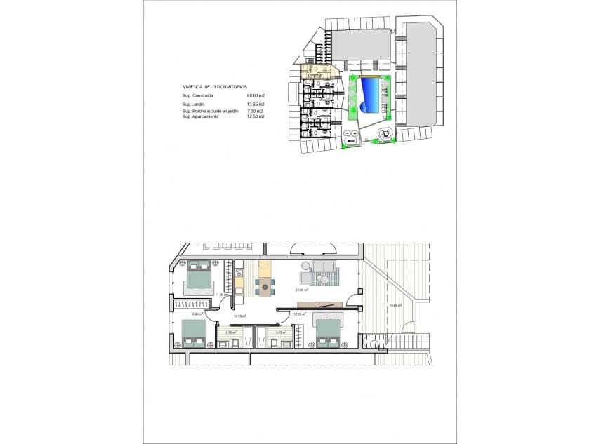3 soveværelse Bungalow til salg i Roldan med swimmingpool - € 233.000 (Ref: 9111365)
