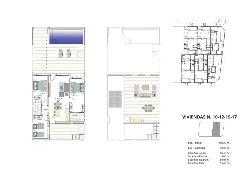3 soveværelse Byhus til salg i Roldan med swimmingpool - € 332.900 (Ref: 9111373)