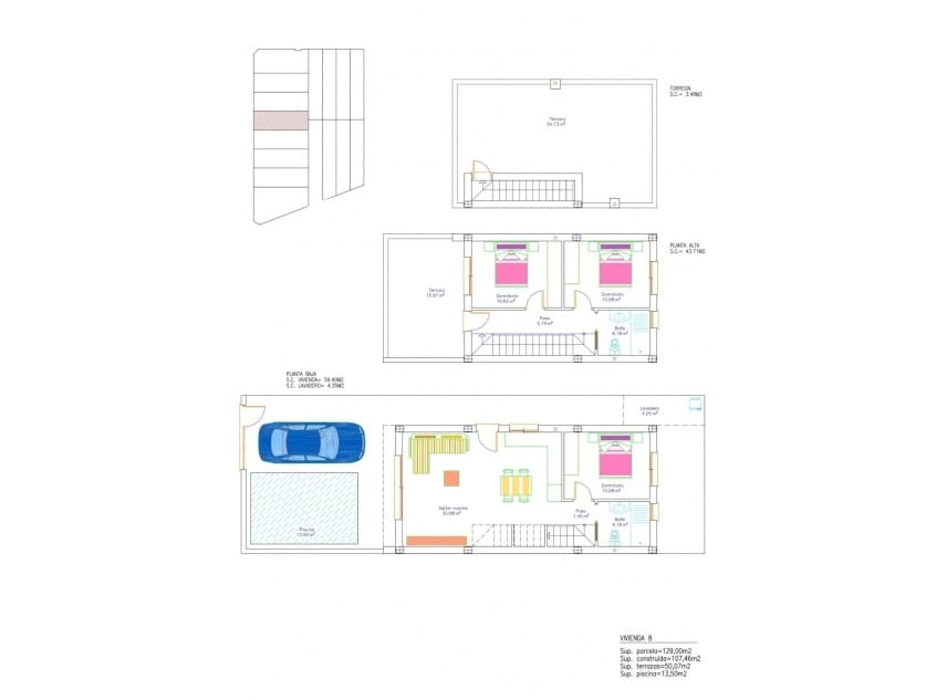 3 makuuhuone Huvila myytävänä paikassa San Pedro del Pinatar mukana uima-altaan - 384 900 € (Ref: 9111375)