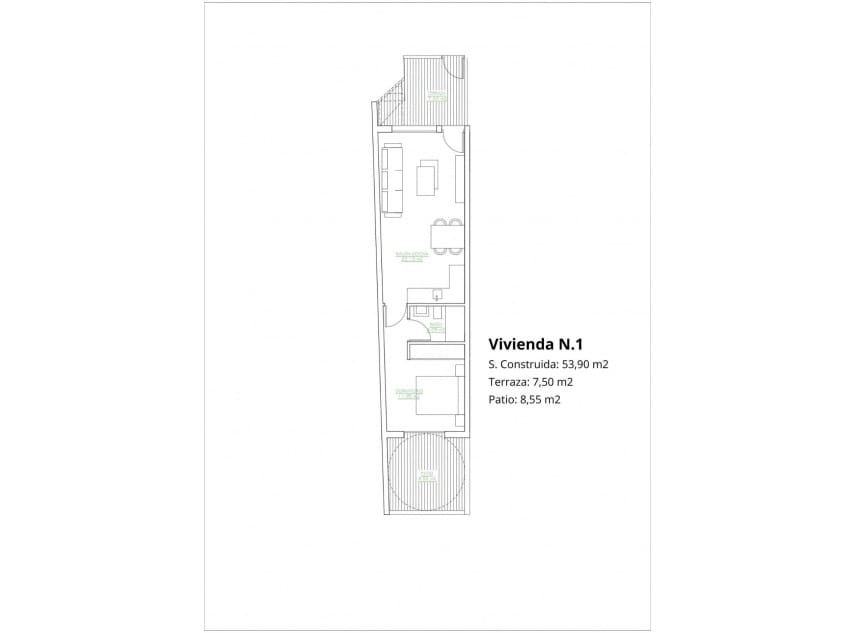 1 soveværelse Bungalow til salg i San Pedro del Pinatar med swimmingpool - € 179.900 (Ref: 9111376)