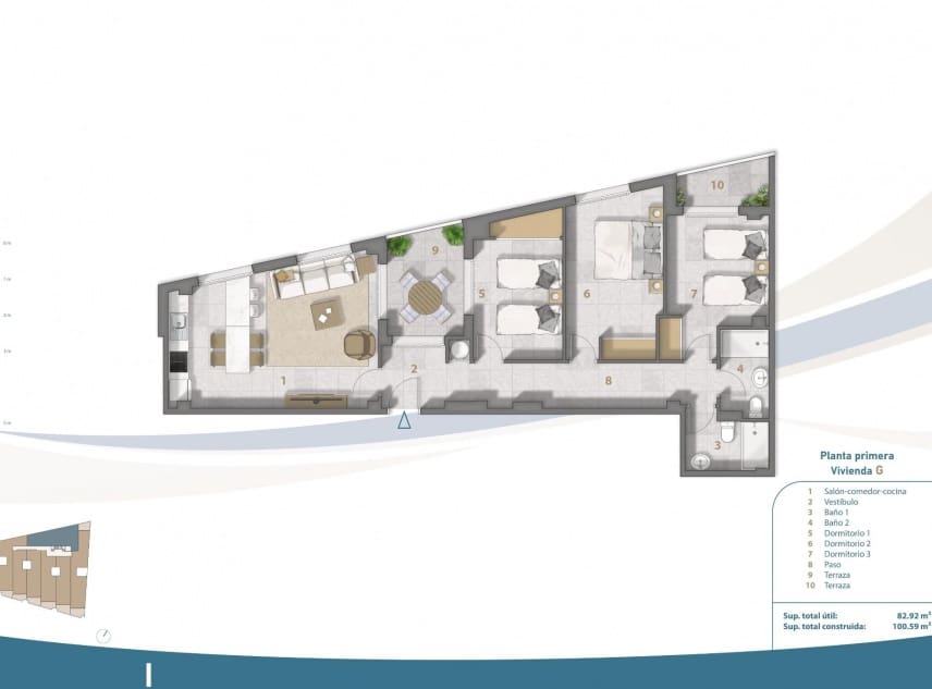 3 soveværelse Lejlighed til salg i Lo Pagan med swimmingpool - € 400.000 (Ref: 9150503)