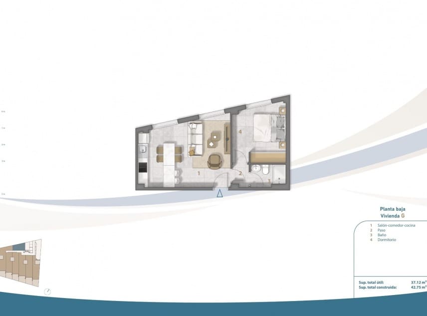 1 soveværelse Lejlighed til salg i Lo Pagan med swimmingpool - € 240.000 (Ref: 9150506)