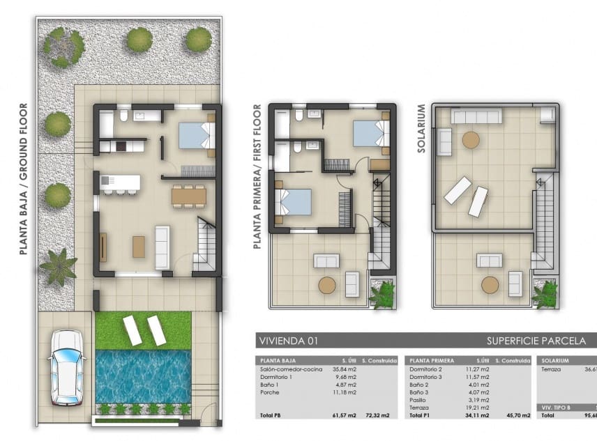 3 slaapkamer Villa te koop in Pilar de la Horadada met zwembad - € 469.000 (Ref: 9150550)