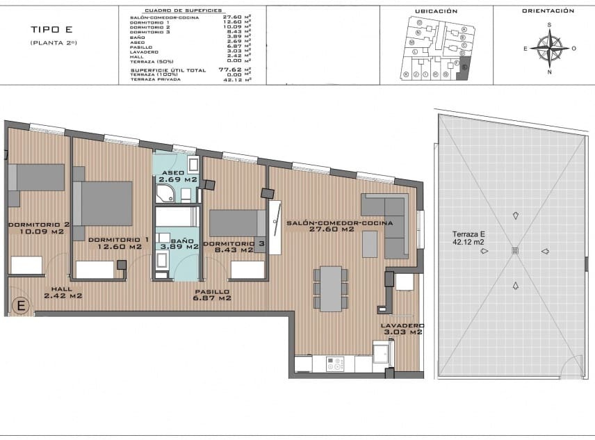 3 makuuhuone Kattohuoneisto myytävänä paikassa Algorfa mukana uima-altaan - 225 570 € (Ref: 9150559)