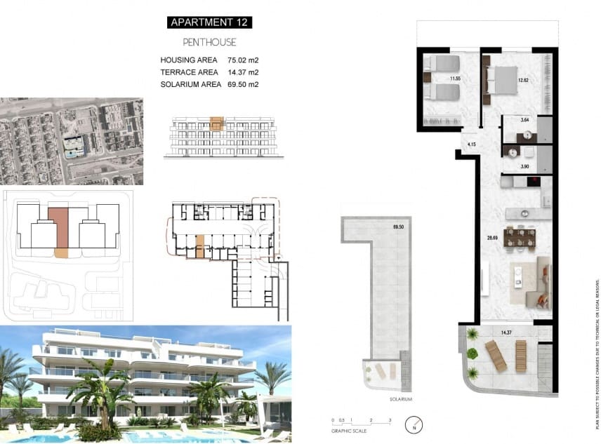 2 soveværelse Penthouse til salg i Cabo Roig med swimmingpool - € 440.000 (Ref: 9150565)