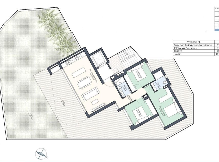 3 soveværelse Lejlighed til salg i Guardamar del Segura med swimmingpool - € 386.000 (Ref: 9151001)