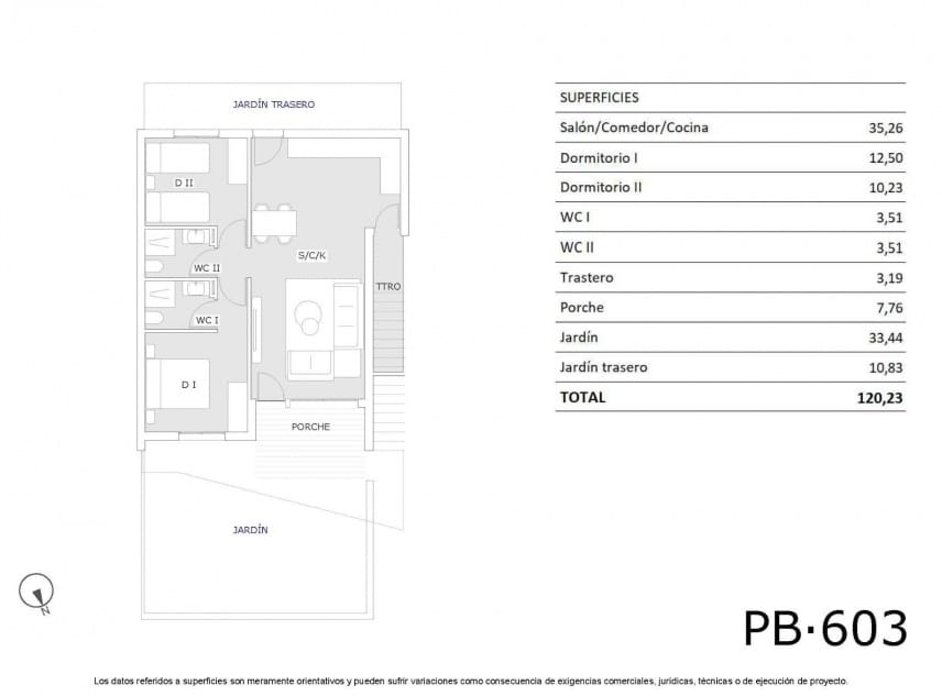 2 quarto Bungalow para venda em San Miguel de Salinas com piscina - 199 900 € (Ref: 9151003)
