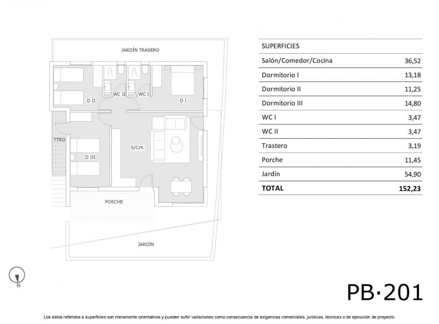 3 quarto Bungalow para venda em San Miguel de Salinas com piscina - 249 900 € (Ref: 9151006)