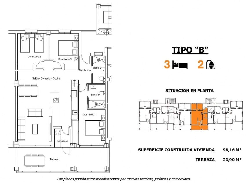 3 soveværelse Lejlighed til salg i San Miguel de Salinas med swimmingpool - € 276.000 (Ref: 9158856)
