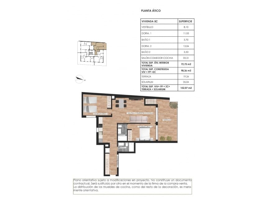 2 camera da letto Attico in vendita in Torrevieja con piscina - 349.000 € (Rif: 9397816)