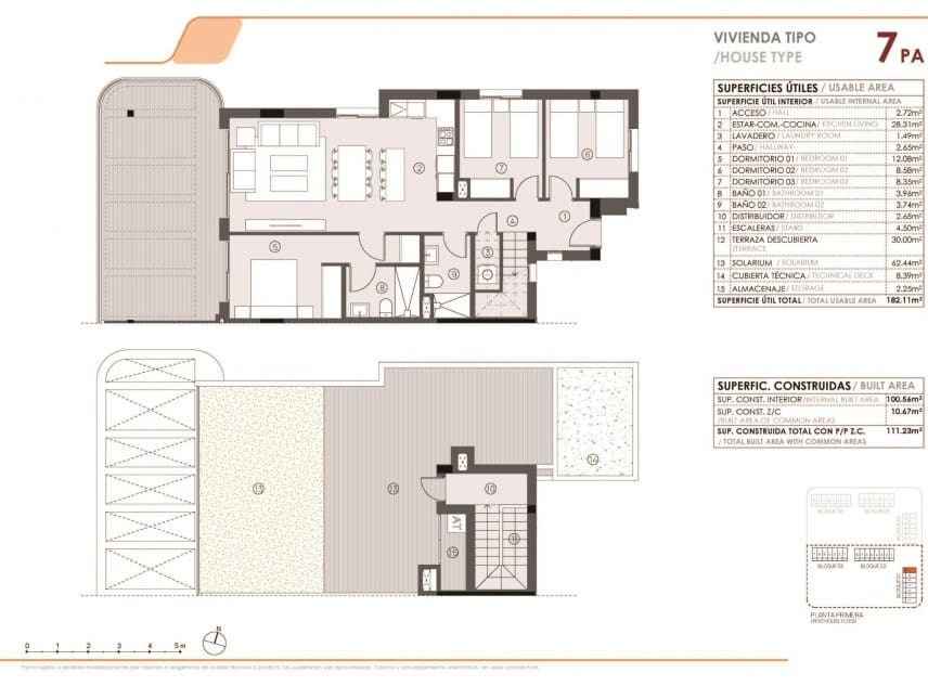 3 soveværelse Penthouse til salg i Torrevieja med swimmingpool garage - € 395.000 (Ref: 9438165)