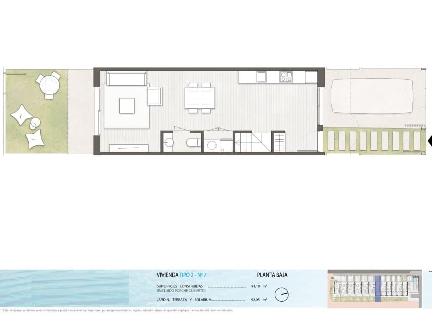 2 bedroom Townhouse for sale in Pilar de la Horadada with pool garage - € 314,900 (Ref: 9986070)