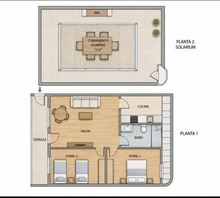 2 quarto Moradia para venda em Torrevieja - 139 700 € (Ref: 10032607)