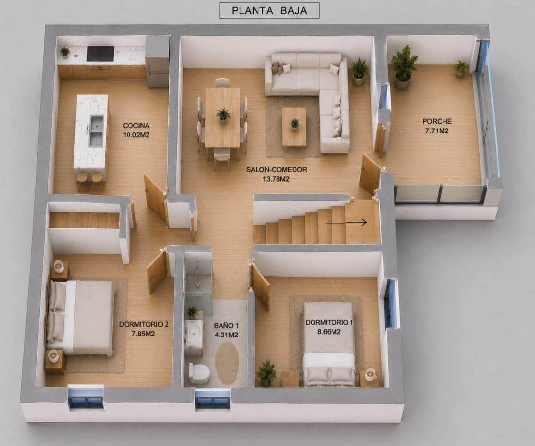 3 sovrum Hus till salu i Torrevieja - 255 000 € (Ref: 10032634)