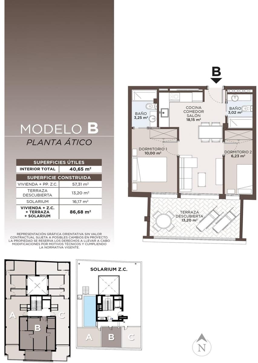 2 slaapkamer Penthouse te koop in Torrevieja - € 310.000 (Ref: 10036038)