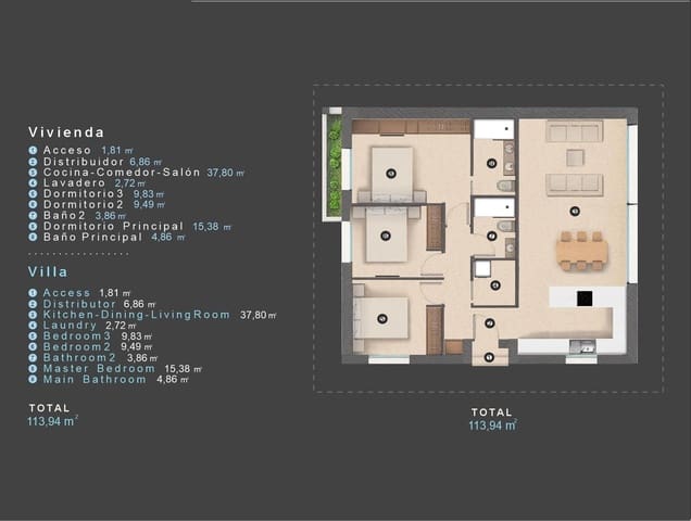 3 Zimmer Villa zu verkaufen in Las Filipinas - 488.000 € (Ref: 10036049)