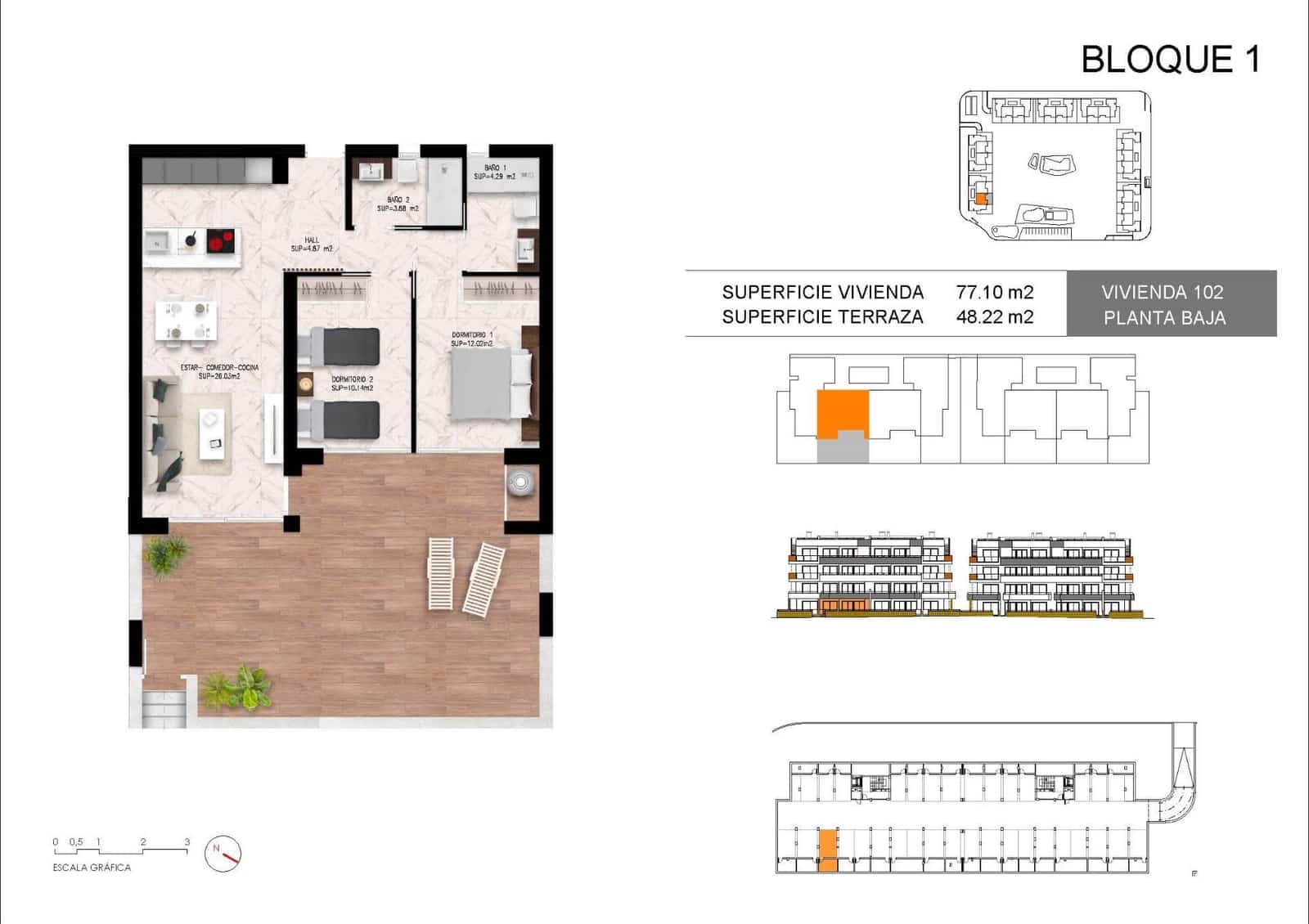2 sovrum Lägenhet till salu i La Siesta - 308 000 € (Ref: 10036062)