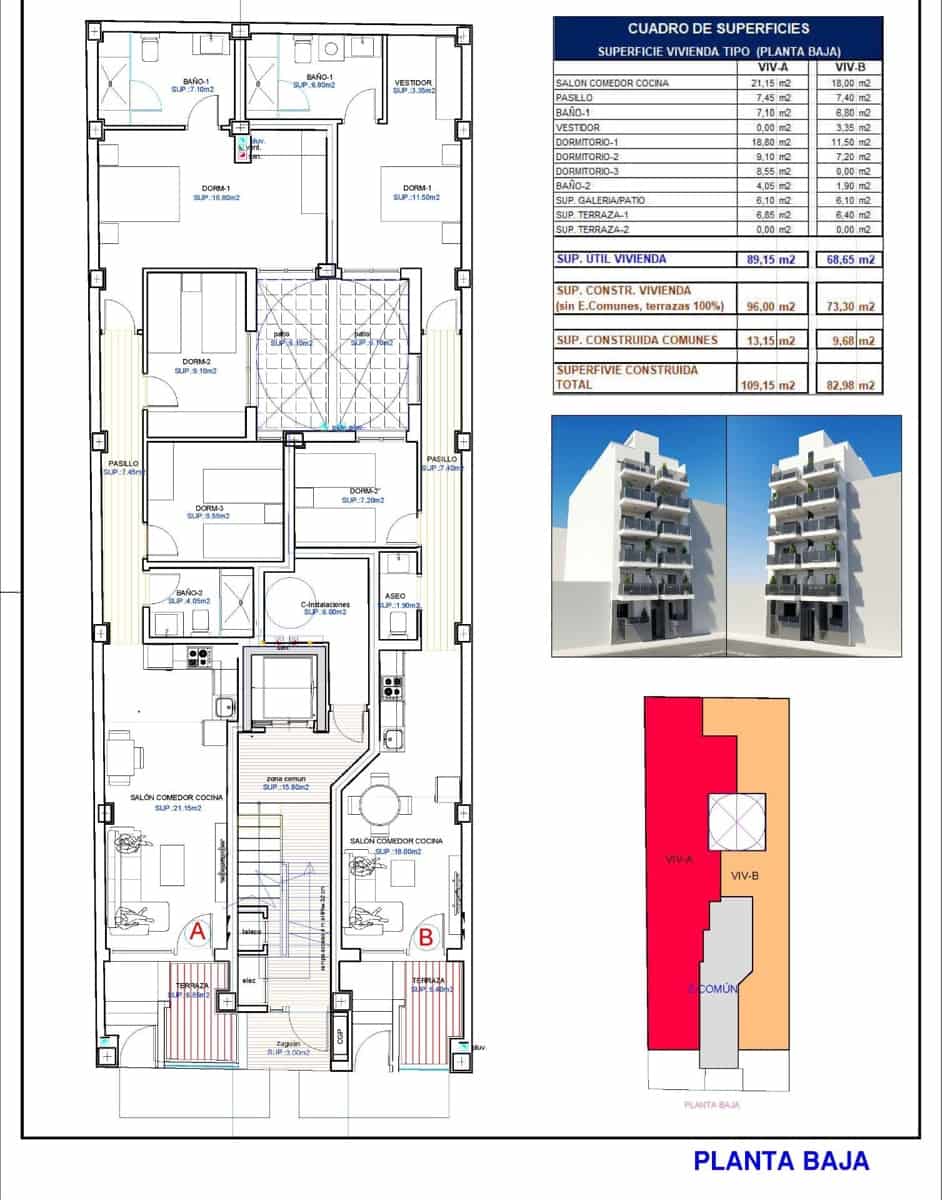 3 soveværelse Lejlighed til salg i Torrevieja - € 279.000 (Ref: 10036082)