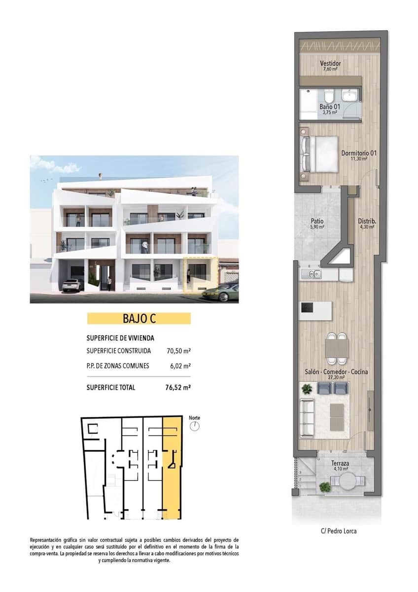 1 soveværelse Lejlighed til salg i Torrevieja - € 219.000 (Ref: 10036090)