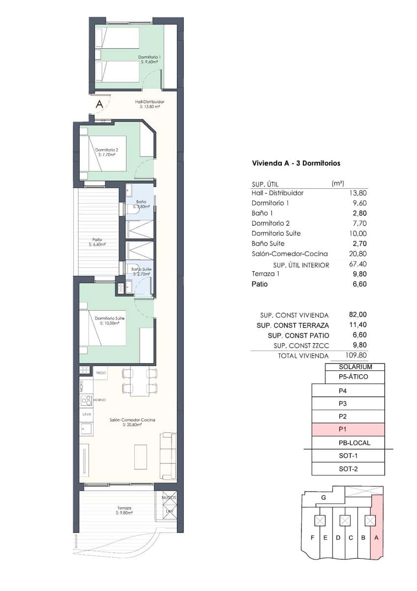 3 soveværelse Lejlighed til salg i Torrevieja - € 439.000 (Ref: 10036135)