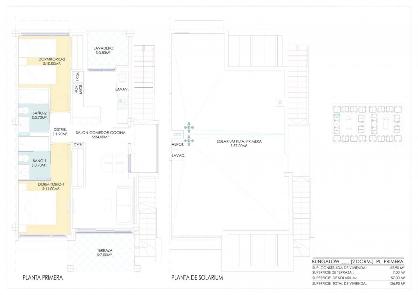 2 Zimmer Bungalow zu verkaufen in Los Balcones - 320.000 € (Ref: 10036147)