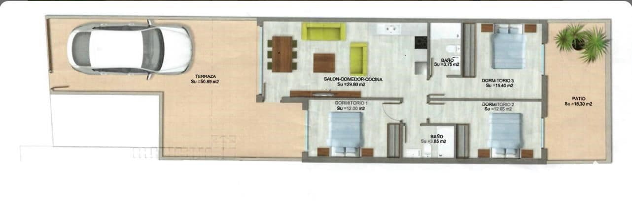 3 soveværelse Lejlighed til salg i San Pedro del Pinatar - € 287.500 (Ref: 10086405)