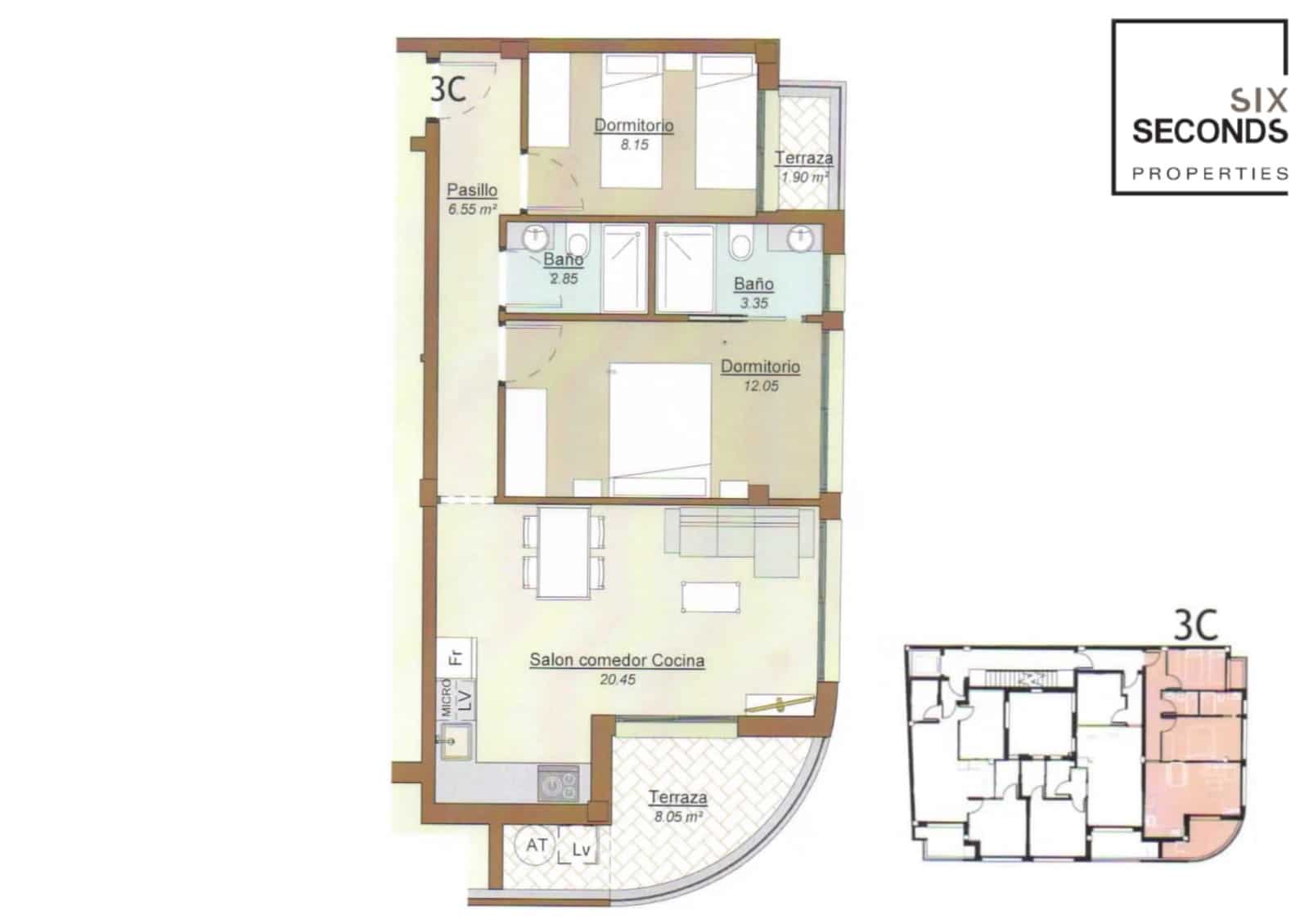 2 makuuhuone Huoneisto myytävänä paikassa Torrevieja - 265 000 € (Ref: 10093902)