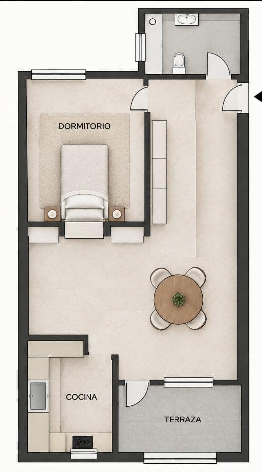 1 soverom Leilighet til salgs i Torrevieja - € 112 700 (Ref: 10101432)