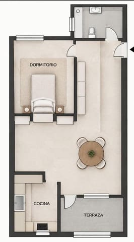 1 soverom Leilighet til salgs i Playa del Cura, Torrevieja - € 112 700 (Ref: 10101432)