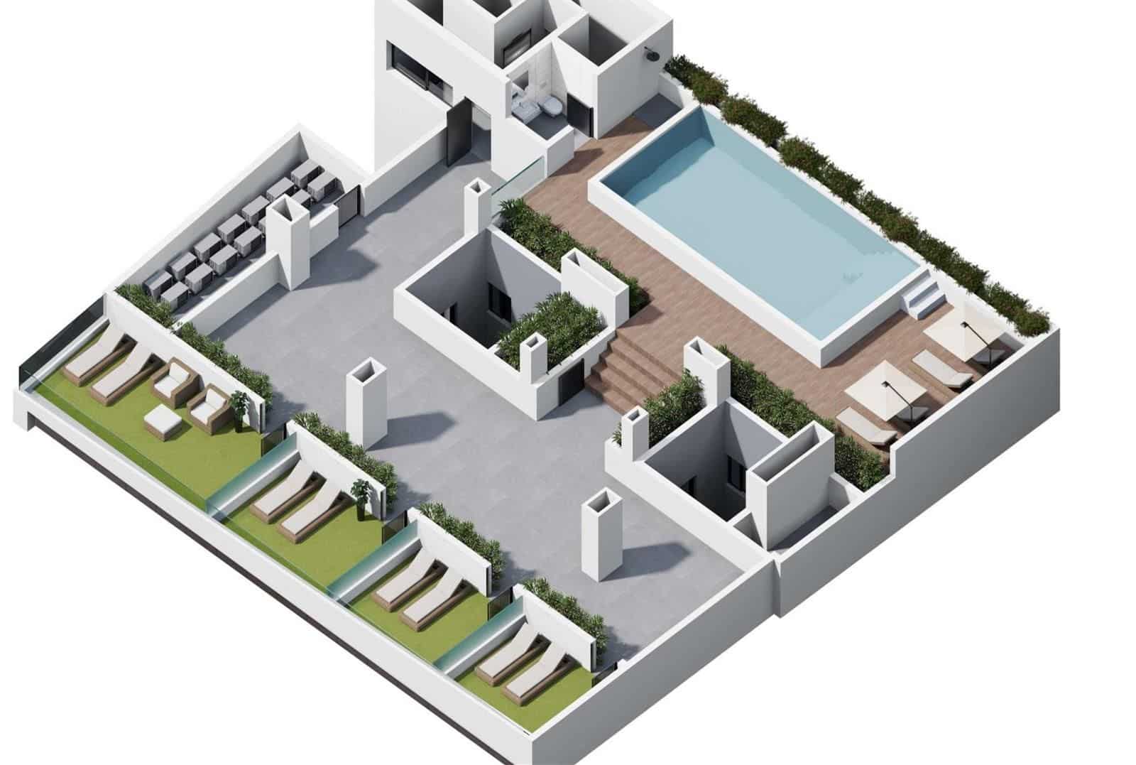 2 sovrum Lägenhet till salu i Torrevieja med pool - 260 000 € (Ref: 9449624)