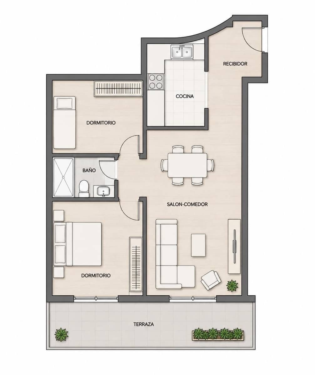 2 quarto Apartamento para venda em Torrevieja com garagem - 145 000 € (Ref: 9925179)