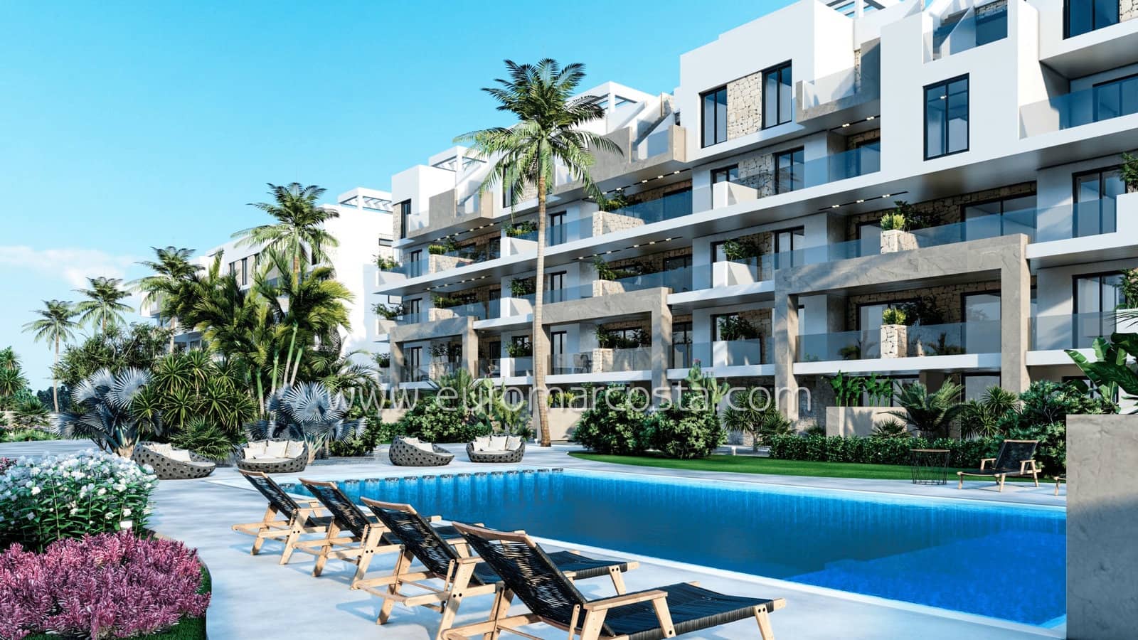 Apartamento de 2 habitaciones en Guardamar del Segura en venta con piscina garaje - 266.000 € (Ref: 9097675)