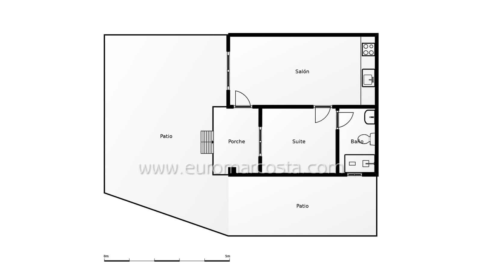 1 makuuhuone Bungalow myytävänä paikassa Torrevieja mukana uima-altaan - 109 000 € (Ref: 9400259)