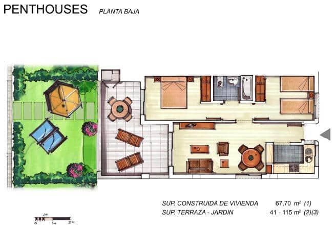 2 sypialnia Apartament na sprzedaż w Condado de Alhama z basenem - 134 900 € (Ref: 9815814)