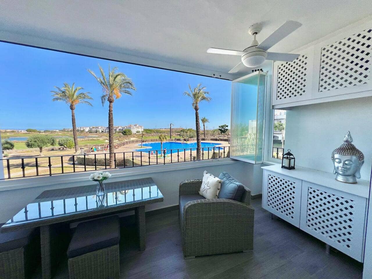 Apartamento de 2 habitaciones en Hacienda Riquelme en venta con piscina garaje - 175.000 € (Ref: 10000894)