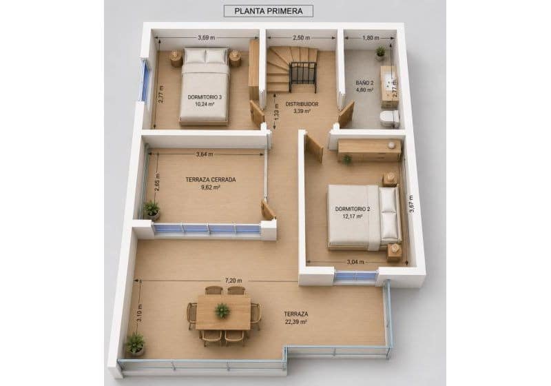 3 sovrum Hus till salu i Playa Flamenca med pool garage - 329 000 € (Ref: 10113435)