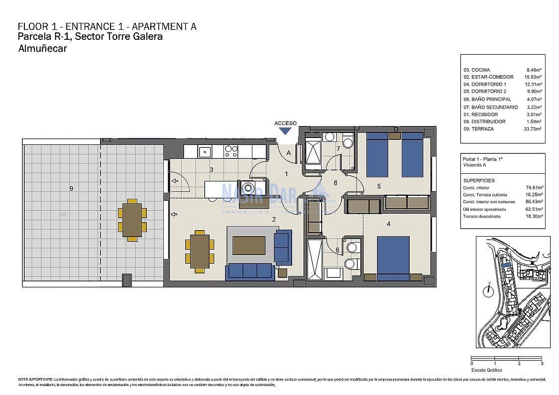 2 soverom Leilighet til salgs i Almunecar med svømmebasseng garasje - € 345 000 (Ref: 9420480)