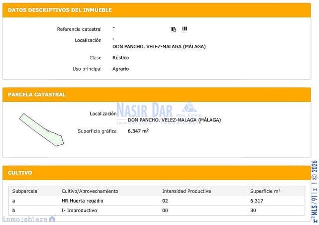 Rakentamaton maa myytävänä paikassa Trapiche, Vélez-Málaga - 225 000 € (Ref: 9751086)