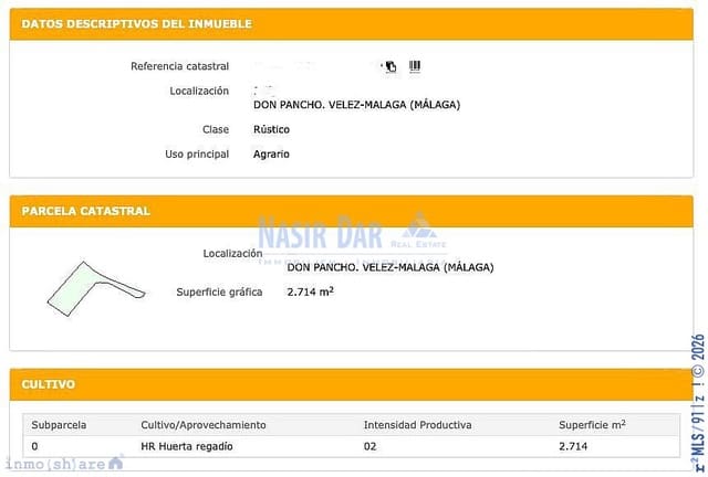 Rakentamaton maa myytävänä paikassa Trapiche, Vélez-Málaga - 225 000 € (Ref: 9751086)