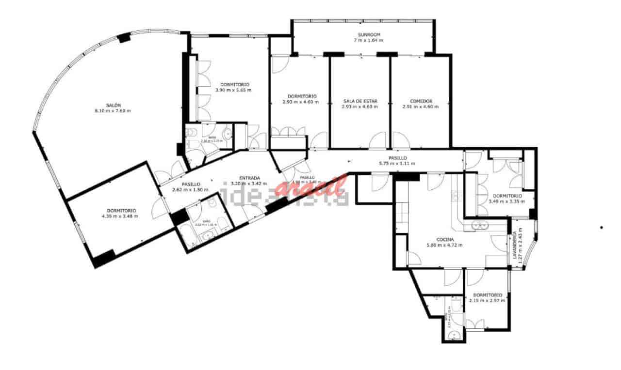 5 soveværelse Lejlighed til salg i Ourense by med garage - € 540.000 (Ref: 8572147)
