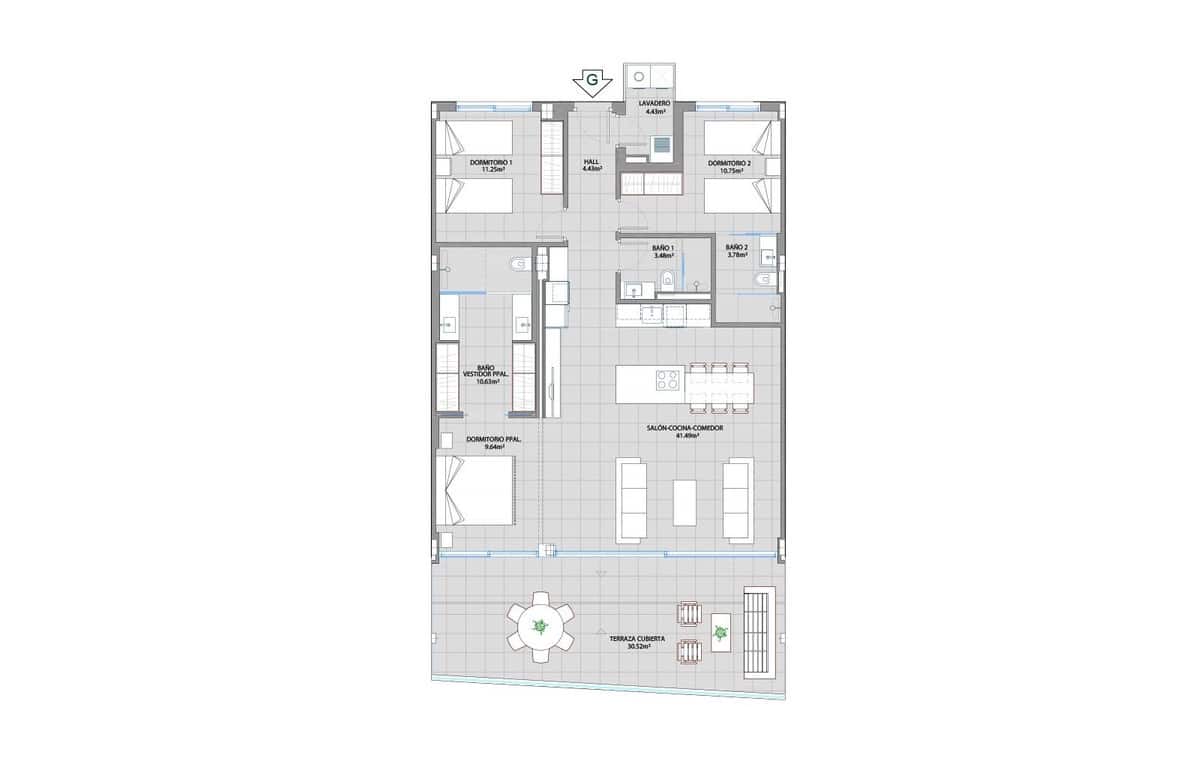 2 soverom Penthouse til salgs i Benalmadena Costa med svømmebasseng garasje - € 822 000 (Ref: 6840967)