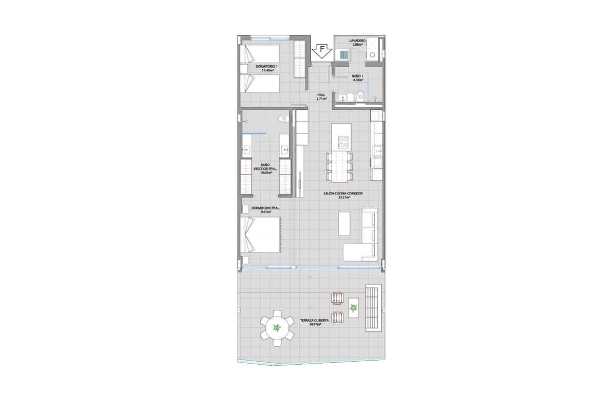 2 soverom Penthouse til salgs i Benalmadena Costa med svømmebasseng garasje - € 822 000 (Ref: 6840967)