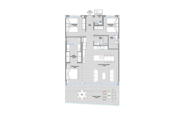 3 camera da letto Appartamento sulla Spiaggia in vendita in Benalmadena Costa, Benalmádena con piscina garage - 1.049.000 € (Rif: 6840969)