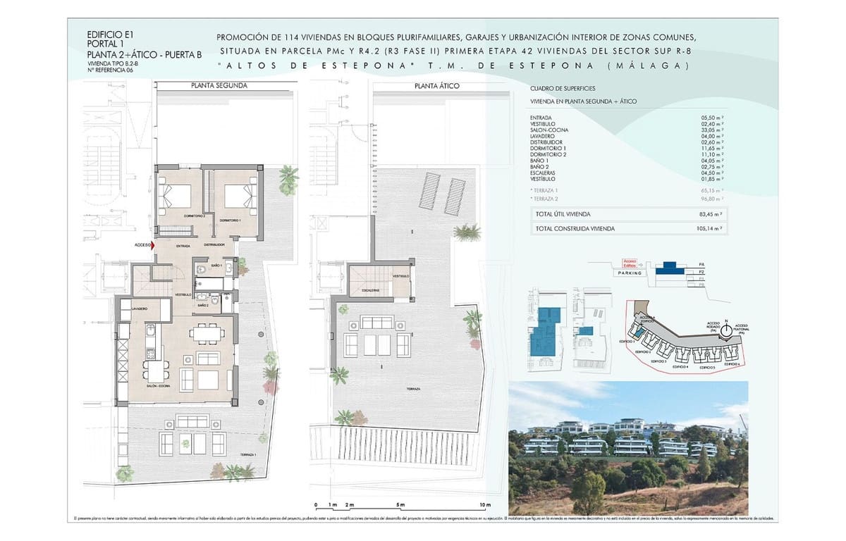 2 quarto Penthouse para venda em Estepona com piscina garagem - 871 442 € (Ref: 7131989)