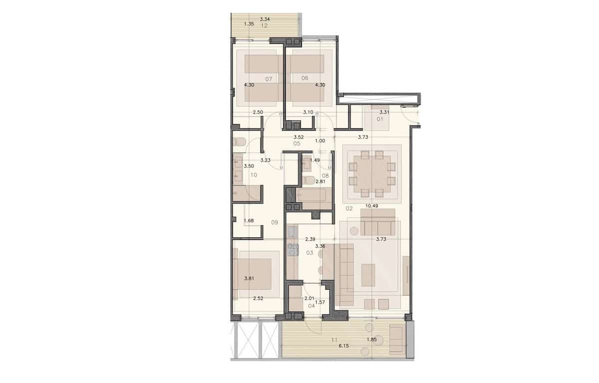 3 soverom Penthouse til salgs i Fuengirola med svømmebasseng garasje - € 1 550 000 (Ref: 7208390)