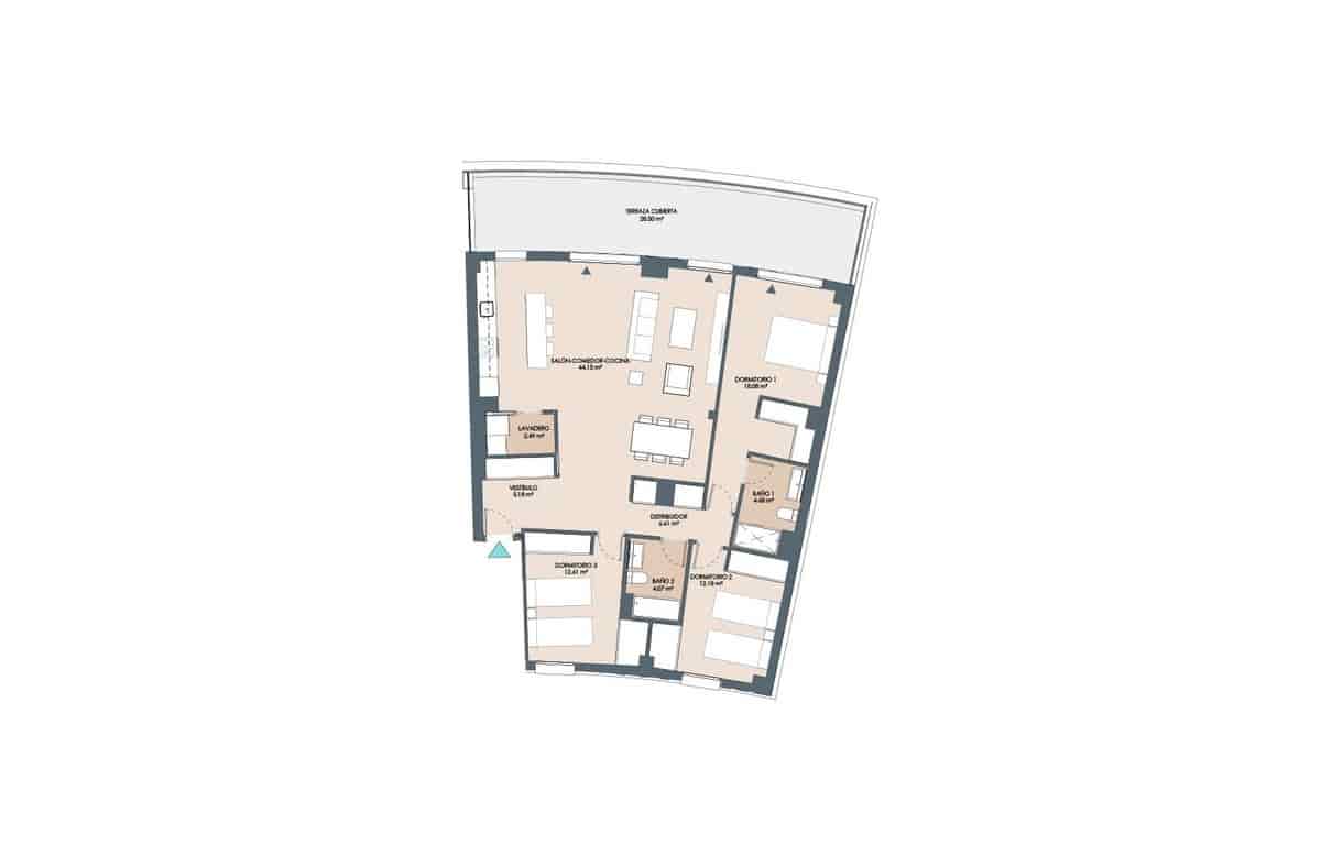 2 sovrum Lägenhet till salu i New Golden Mile med pool garage - 420 000 € (Ref: 7285280)