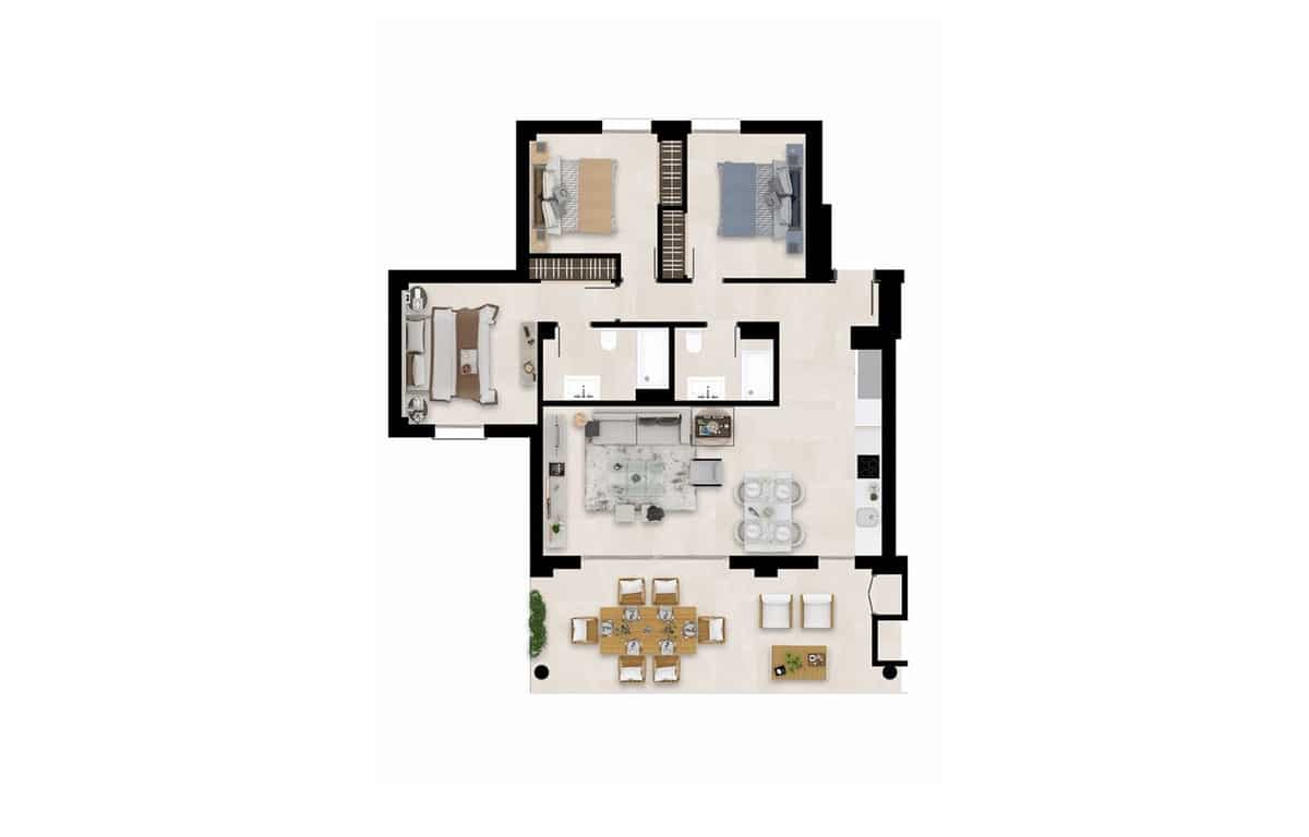 3 soverom Penthouse til salgs i La Cala Golf med svømmebasseng garasje - € 510 000 (Ref: 7290530)