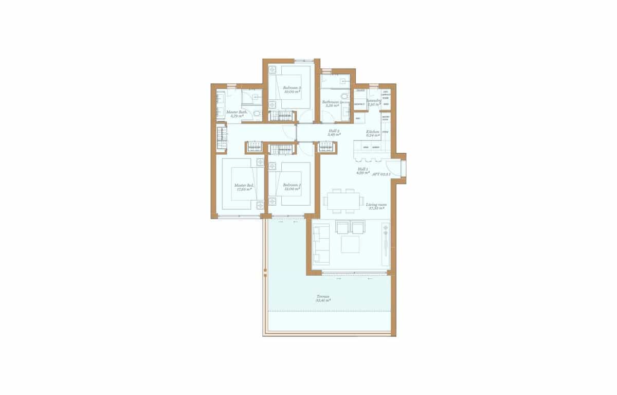 2 quarto Penthouse para venda em Marbella com piscina garagem - 830 000 € (Ref: 7507229)