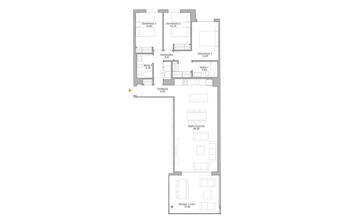 3 soveværelse Penthouse til salg i New Golden Mile med swimmingpool garage - € 619.000 (Ref: 7629490)