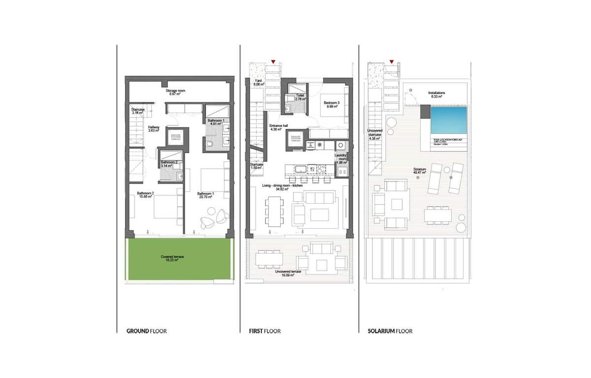 3 makuuhuone Omakotitalo myytävänä paikassa La Cala de Mijas mukana uima-altaan - 1 100 000 € (Ref: 7677581)